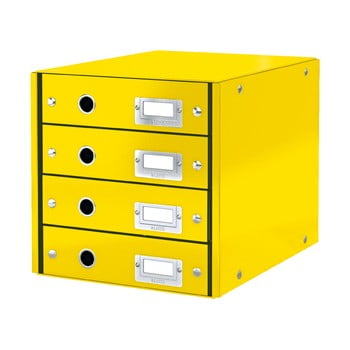 Cutie cu 4 compartimente leitz office, lungime 36 cm, galben