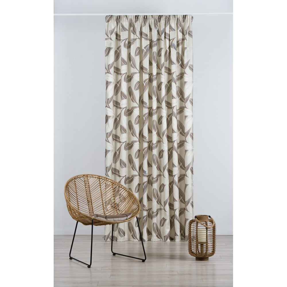 Draperie maro-crem 210x245 cm nydia – mendola fabrics