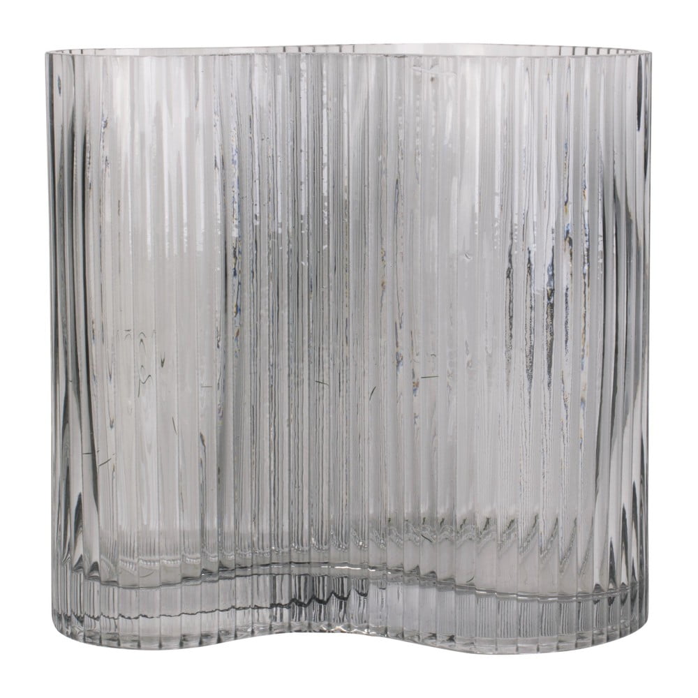 Vază din sticlă PT LIVING Wave, înălțime 18 cm, gri bonami.ro