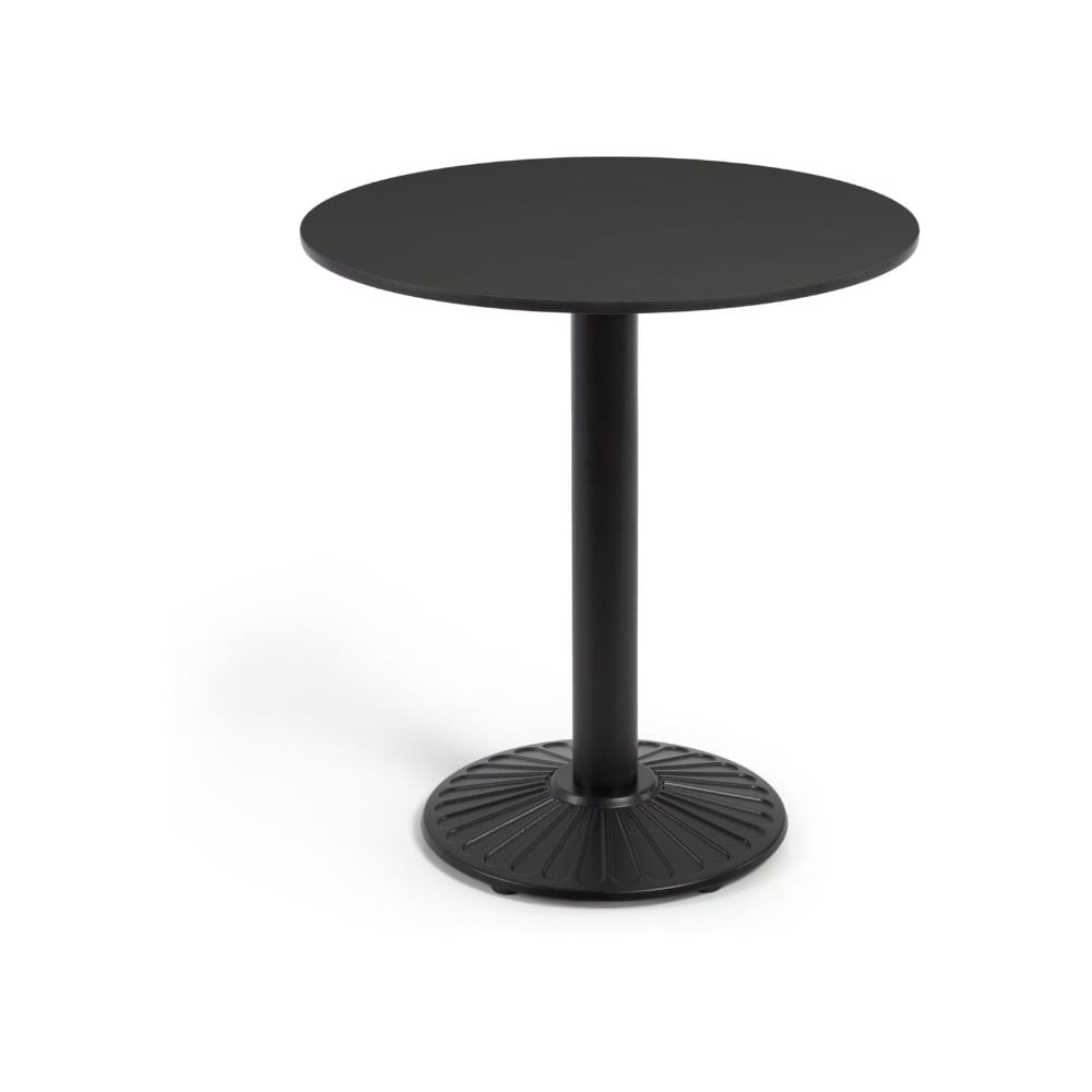 Masă de grădină kave home tiaret, ø 68 cm, negru
