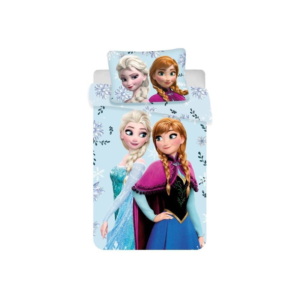 Lenjerie de pat din bumbac pentru copii Jerry Fabrics Frozen Floral, 140 x 200 cm bonami.ro imagine 2022