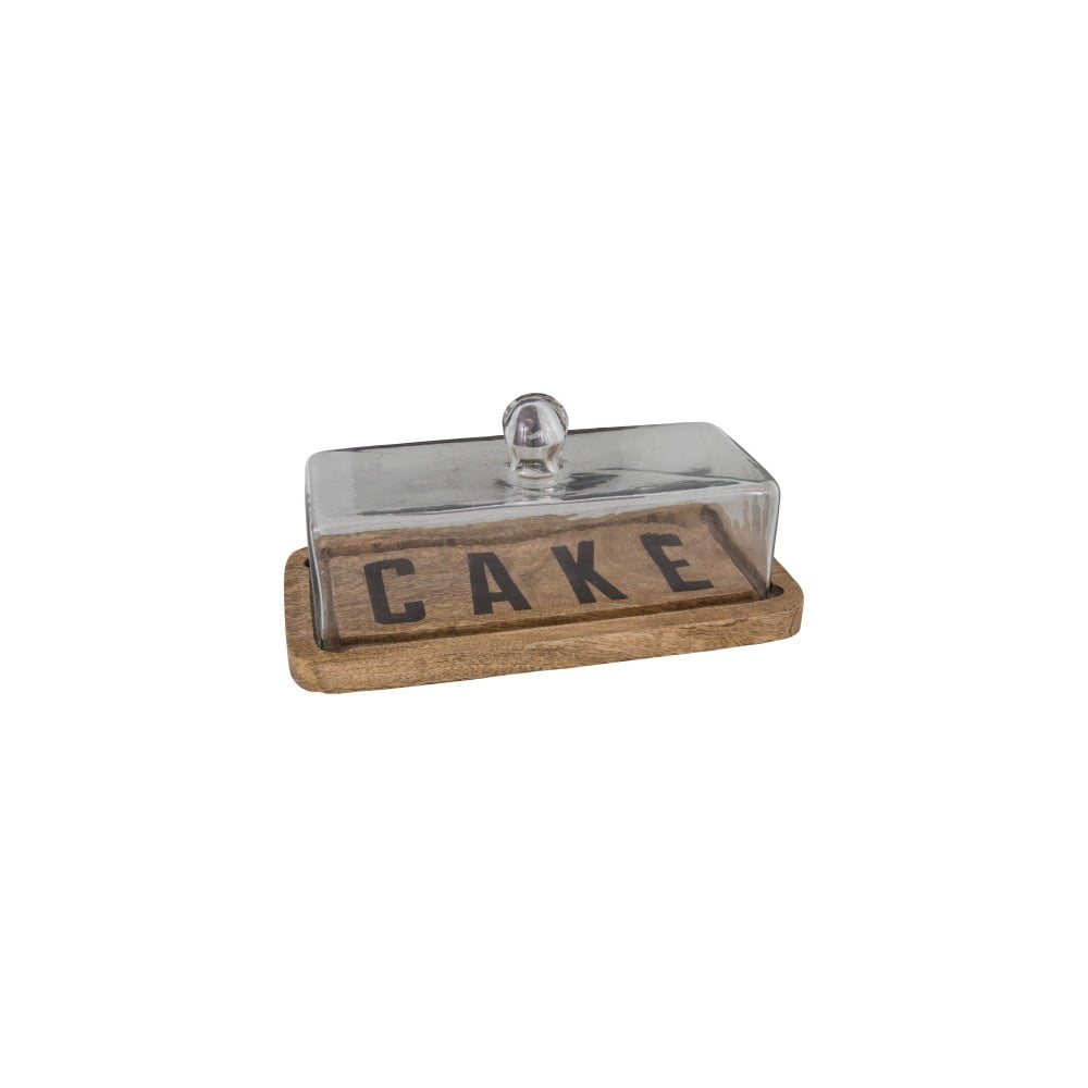 Platou din lemn pentru tort cu capac din sticlă Antic Line Cake Antic Line