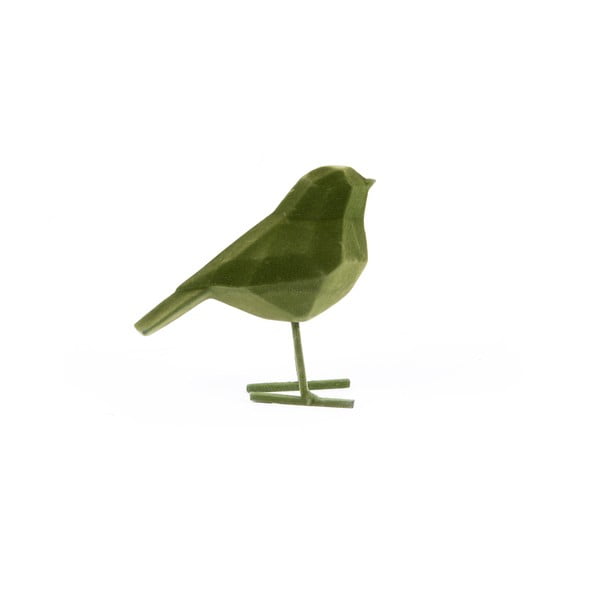 Statuetă decorativă PT LIVING Bird, înălțime 13,5 cm, verde închis