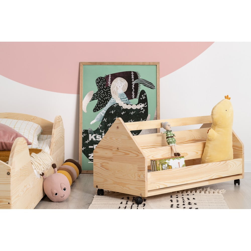 Cutie mobilă pentru depozitare din lemn de pin Adeko Kutu Alma, 80 cm Adeko