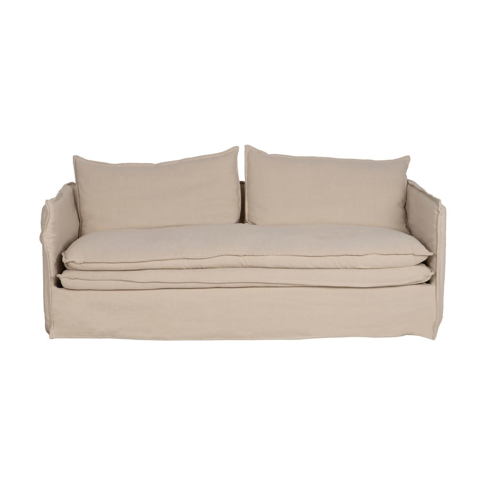 Canapea crem cu tapițerie din in 210 cm – Ixia
