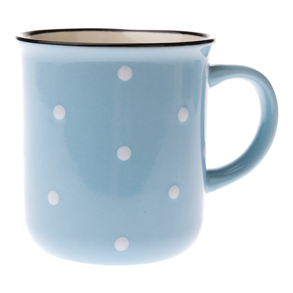 Cană ceramică dakls dottie, 350 ml, albastru deschis