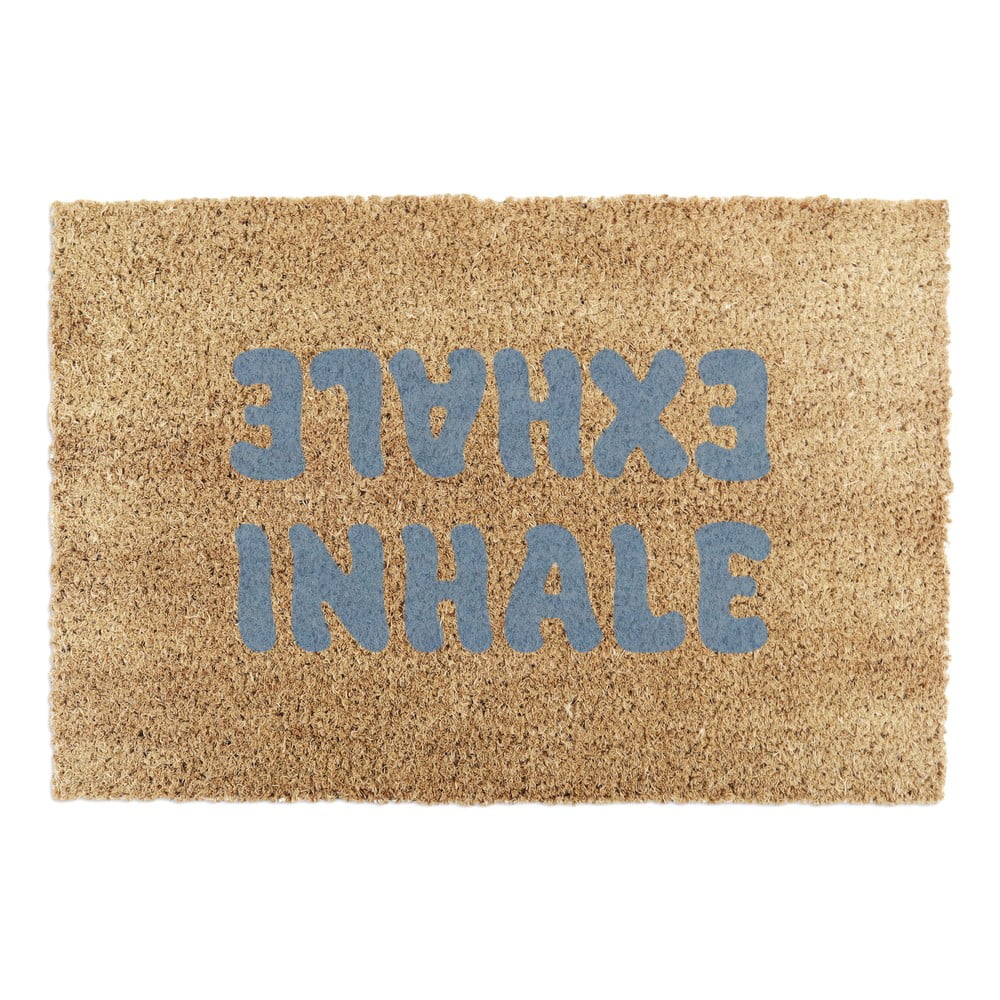 Covoraș de intrare din fibre de nucă de cocos 60x90 cm Inhale Exhale – Artsy Doormats