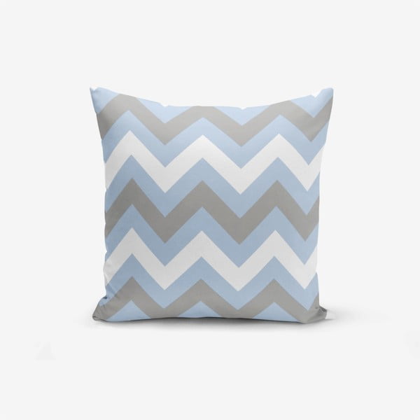 Față de pernă Minimalist Cushion Covers Zigzag Blue, 45 x 45 cm