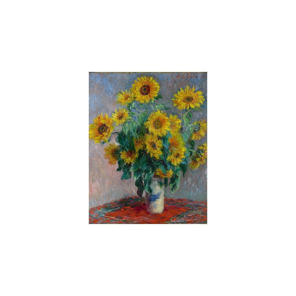 Reproducere pe pânză după Claude Monet – Bouquet of Sunflowers , 50 x 40 cm bonami.ro imagine 2022
