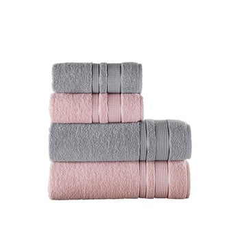 Set 4 prosoape pure cotton ipeksi