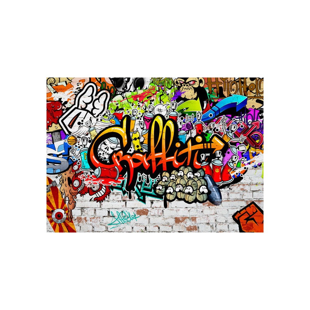Tapet în format mare Bimago Colourful Graffiti, 400 x 280 cm Artgeist