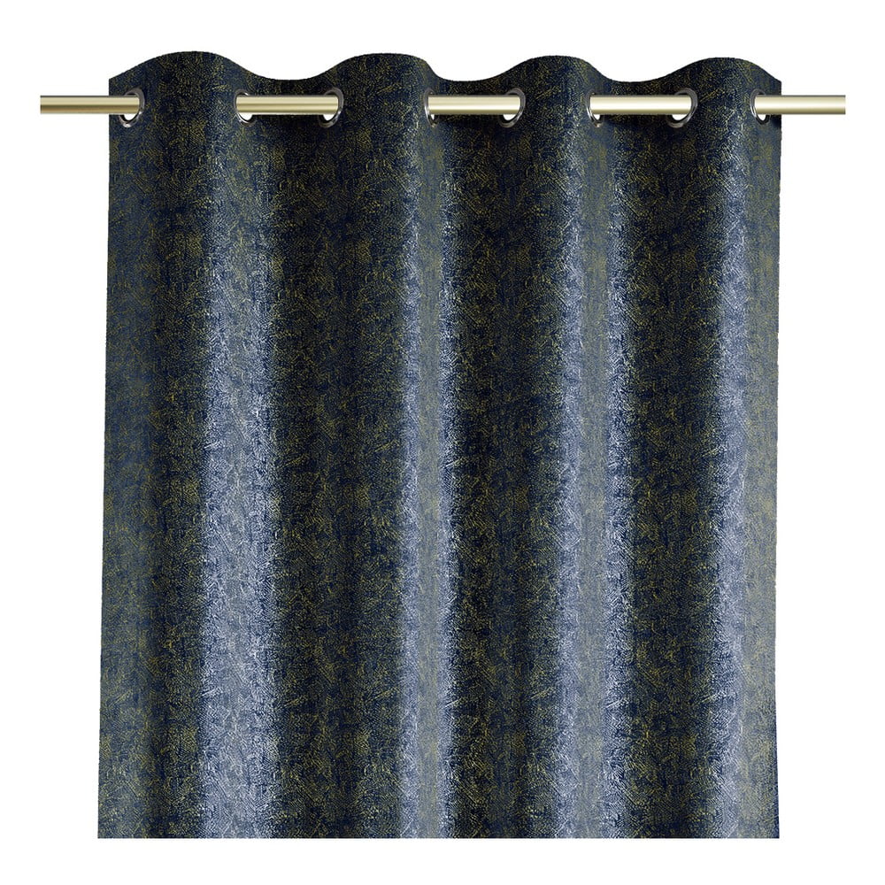 Draperie cu suprafață de catifea AmeliaHome Veras, 140 x 250 cm, albastru