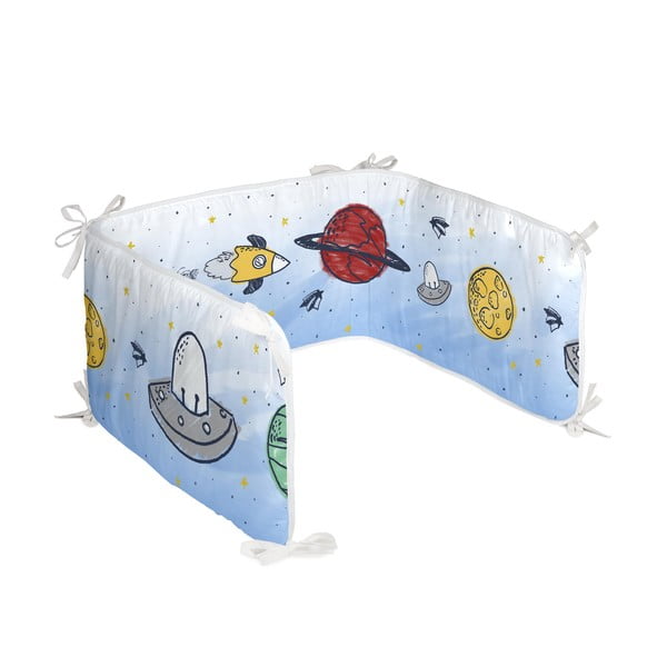 Protecție pentru pătuț din bumbac Mr. Fox Starspace Starspace, 210 x 40 cm