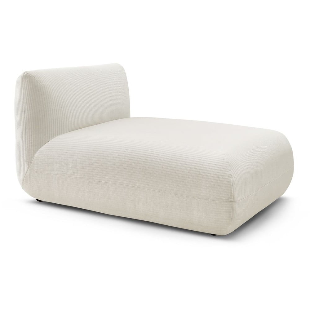 Poza Modul pentru canapea alb cu tapiterie din catifea reiata Lecomte a€“ Bobochic Paris
