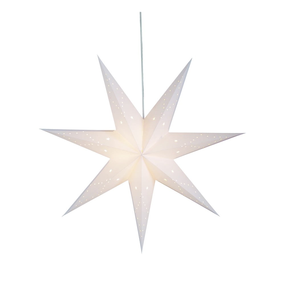 Decorațiune luminoasă suspendată de Crăciun Markslöjd Saturnus, înălțime 75 cm, alb Alb