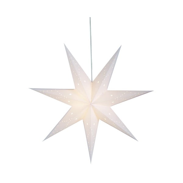 Decorațiune luminoasă suspendată de Crăciun Markslöjd Saturnus, înălțime 75 cm, alb