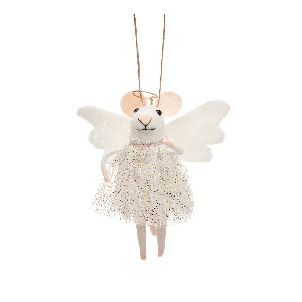 Ornament de Crăciun din material textil Angel Mouse – Sass & Belle