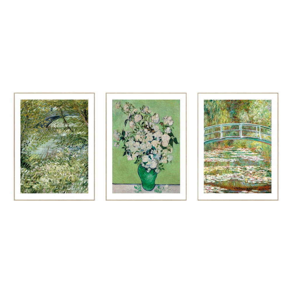 Tablouri reproduceri 3 buc. 30x40 cm Van Gogh & Monet – knor