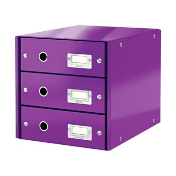 Cutie cu 3 compartimente leitz office, 36 x 29 x 28 cm, violet