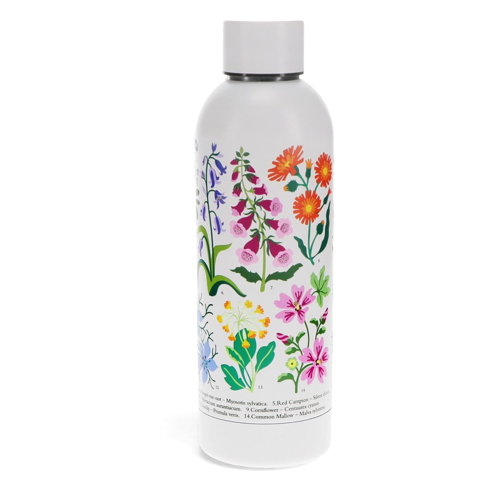 Sticlă albă din oțel inoxidabil 500 ml Wild Flowers – Rex London