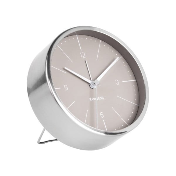 Ceas alarmă Karlsson Normann, Ø 10 cm, gri