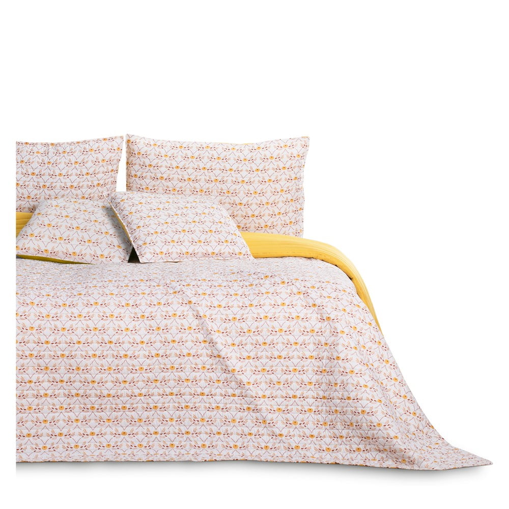 Cuvertură galbenă pentru pat de o persoană 170×210 cm Folky – AmeliaHome 170x210 pret redus