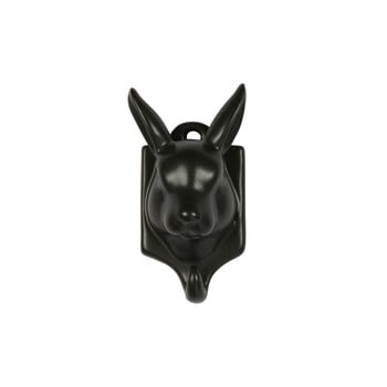 Decorațiune suspendată din porțelan woood nona hare, negru