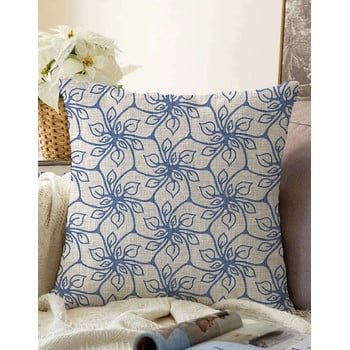 Față de pernă din amestec de bumbac minimalist cushion covers chic 55 x 55 cm, albastru