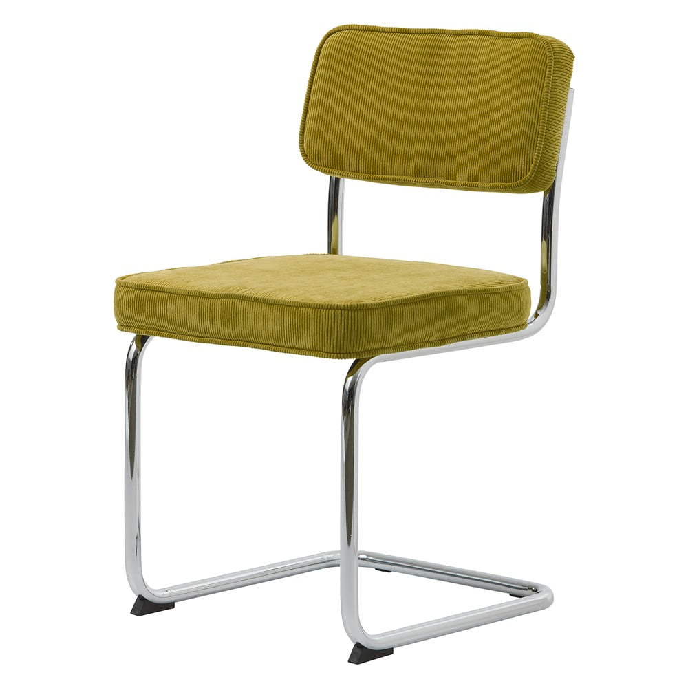 Scaun de dining verde din catifea reiată Rupert – Unique Furniture