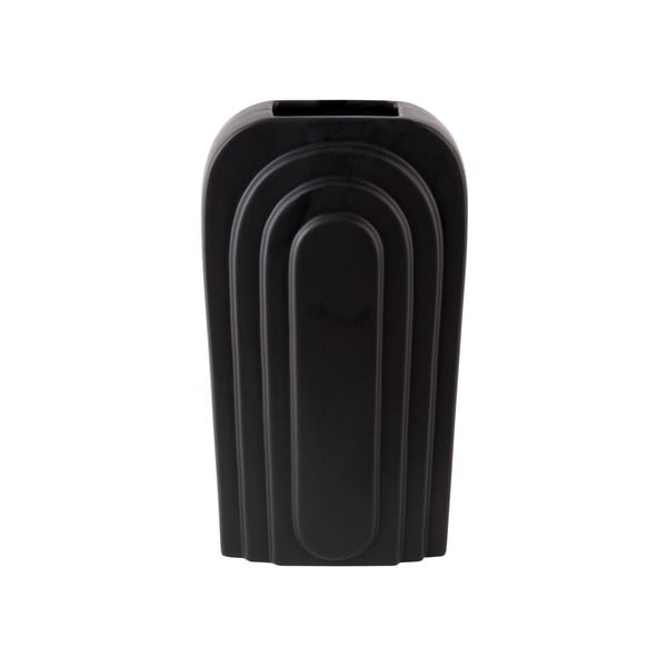 Vază din ceramică PT LIVING Arc, înălțime 18 cm, negru