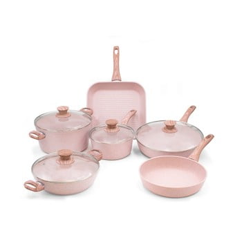 Set oale și tigăi, 6 piese Bisetti Stonerose Rose Giulio