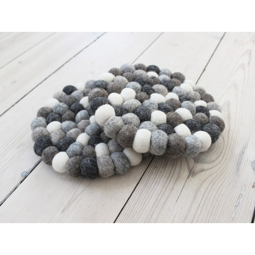 Suport pahar cu bile din lână Wooldot Ball Coaster, ⌀ 20 cm, alb – gri bonami.ro imagine 2022