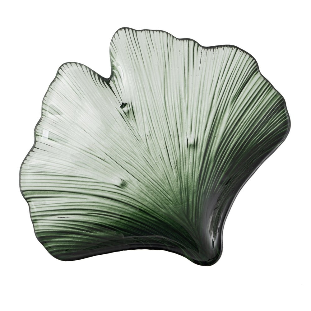 Tavă decorativă din sticlă 16x17 cm Gingko – Ixia