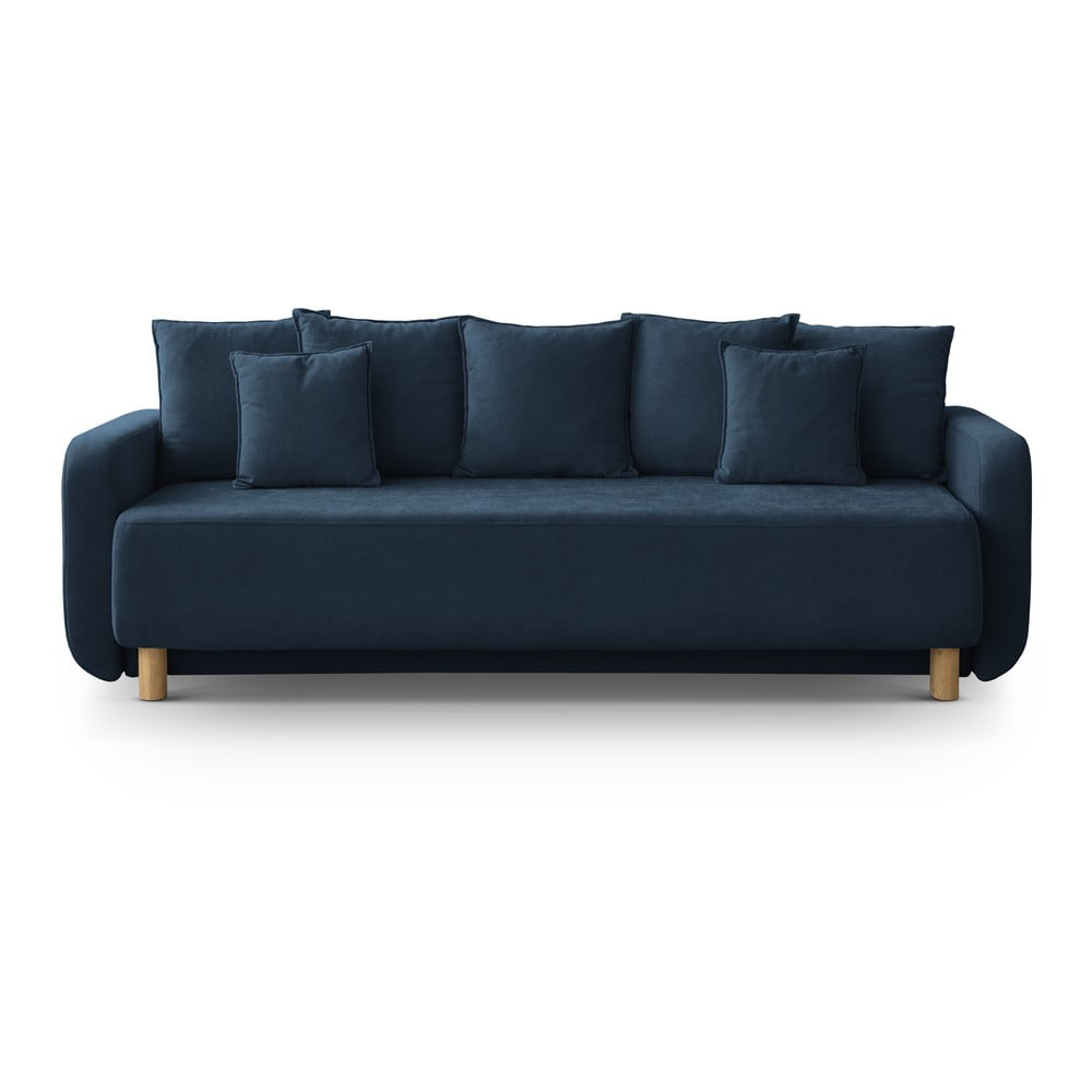 Canapea albastru-închis extensibilă/cu spațiu de depozitare 231 cm Elen – Micadoni