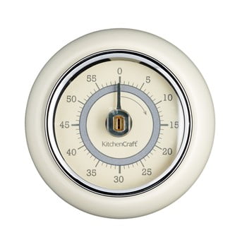 Minutar de bucătărie cu magnet kitchen craft living nostalgia, crem, ⌀ 7,5 cm