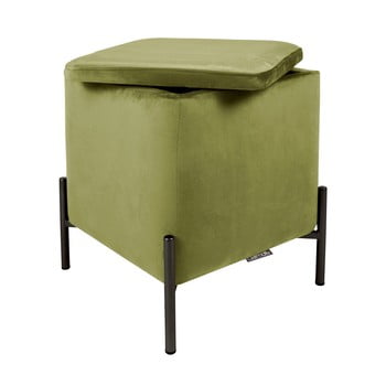 Taburet cu spațiu de depozitare leitmotiv snog, verde