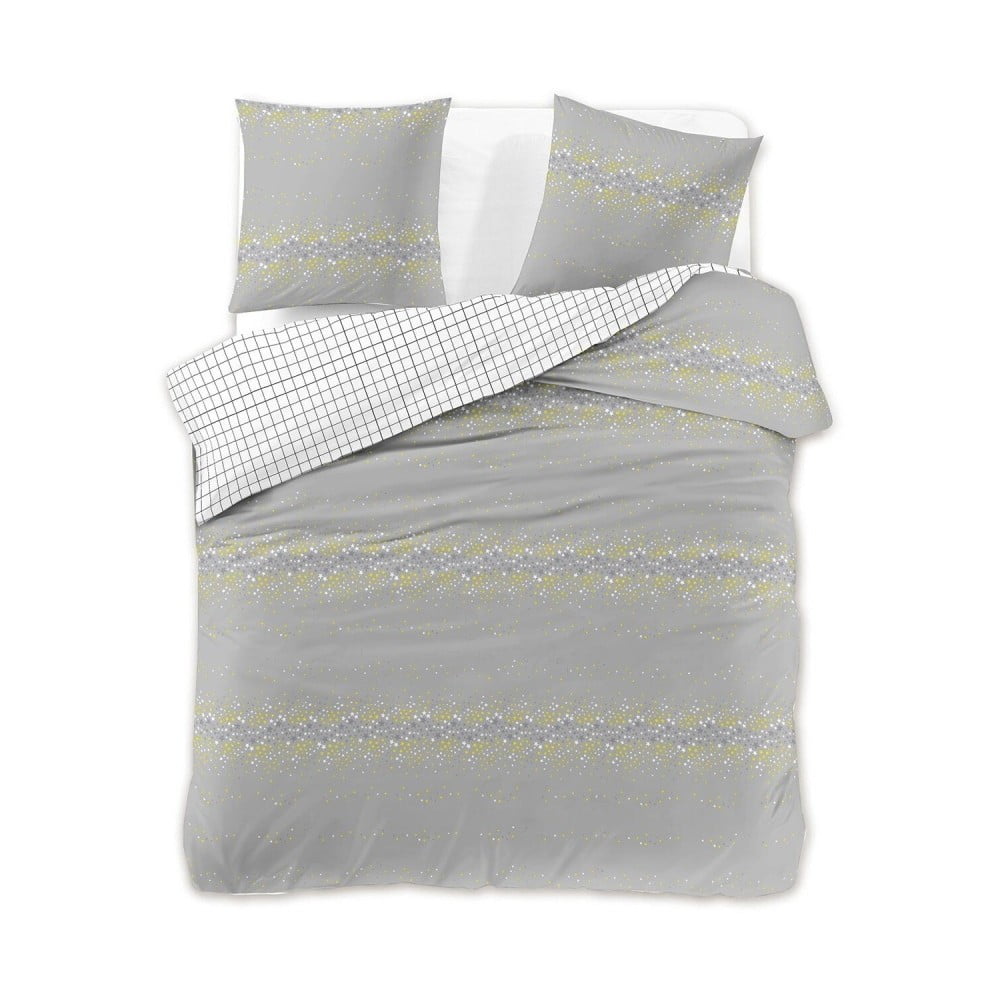 Lenjerie de pat gri din bumbac pentru pat dublu 220×200 cm Sparkle – AmeliaHome 220x200 imagine noua