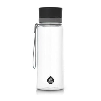 Sticlă din plastic reutilizabilă equa plain black, 0,6 l