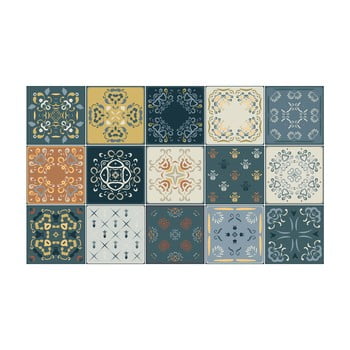 Set 15 autocolante de perete ambiance tiles azulejos rio cuarto, 15 x 15 cm