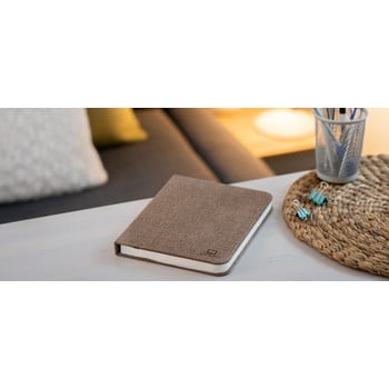 Veioză de birou cu LED Ginko Booklight Large, formă de carte, maro închis