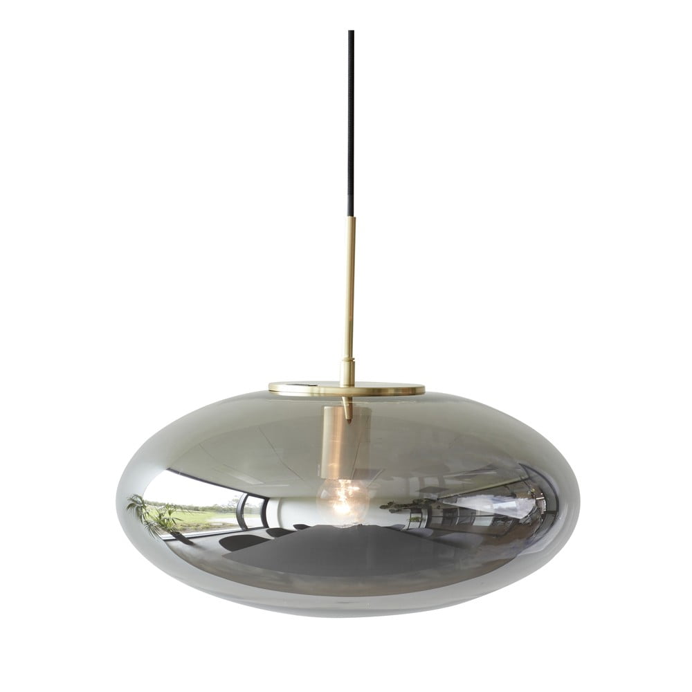 Lustră gri cu intensitate reglabilă cu abajur din sticlă ø 40 cm Reflect – Hübsch