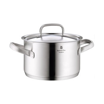 Oală din oțel inoxidabil cu capac WMF Cromargan® Gourmet Plus IV, ⌀ 16 cm