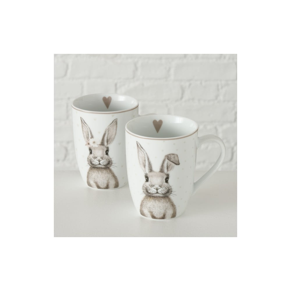 Set 2 căni din porțelan cu model de paște boltze bella, 330 ml