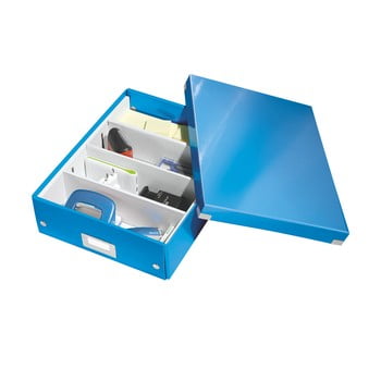 Cutie cu organizator leitz office, lungime 37 cm, albastru