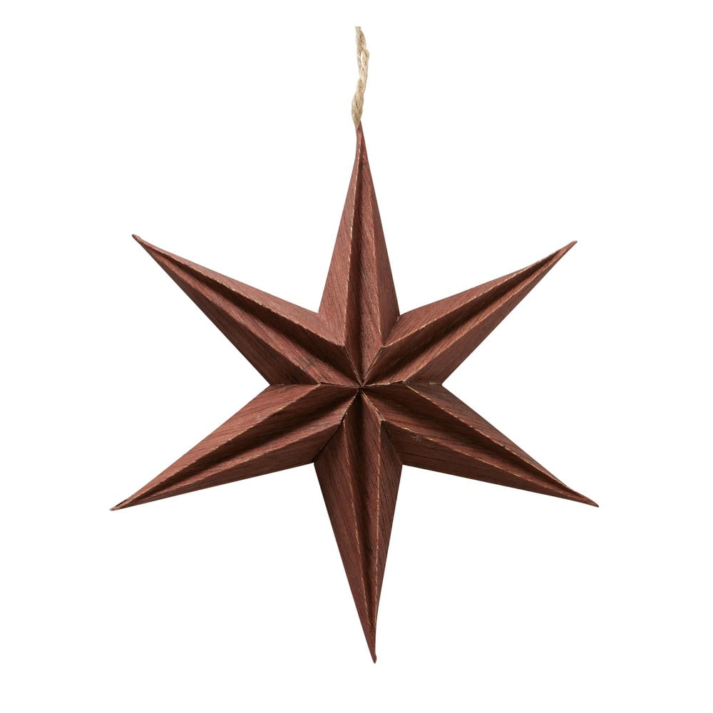 Decorațiune suspendată din hârtie de Crăciun în formă de stea Boltze Kassia, ø 20 cm, maro