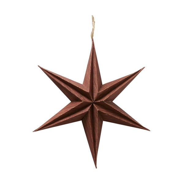 Decorațiune suspendată din hârtie de Crăciun în formă de stea Boltze Kassia, ø 20 cm, maro