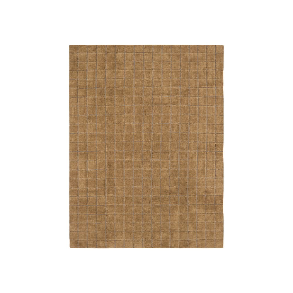Covor galben ocru țesut manual din lână 230x300 cm Mosaic Ochre – Lorena Canals