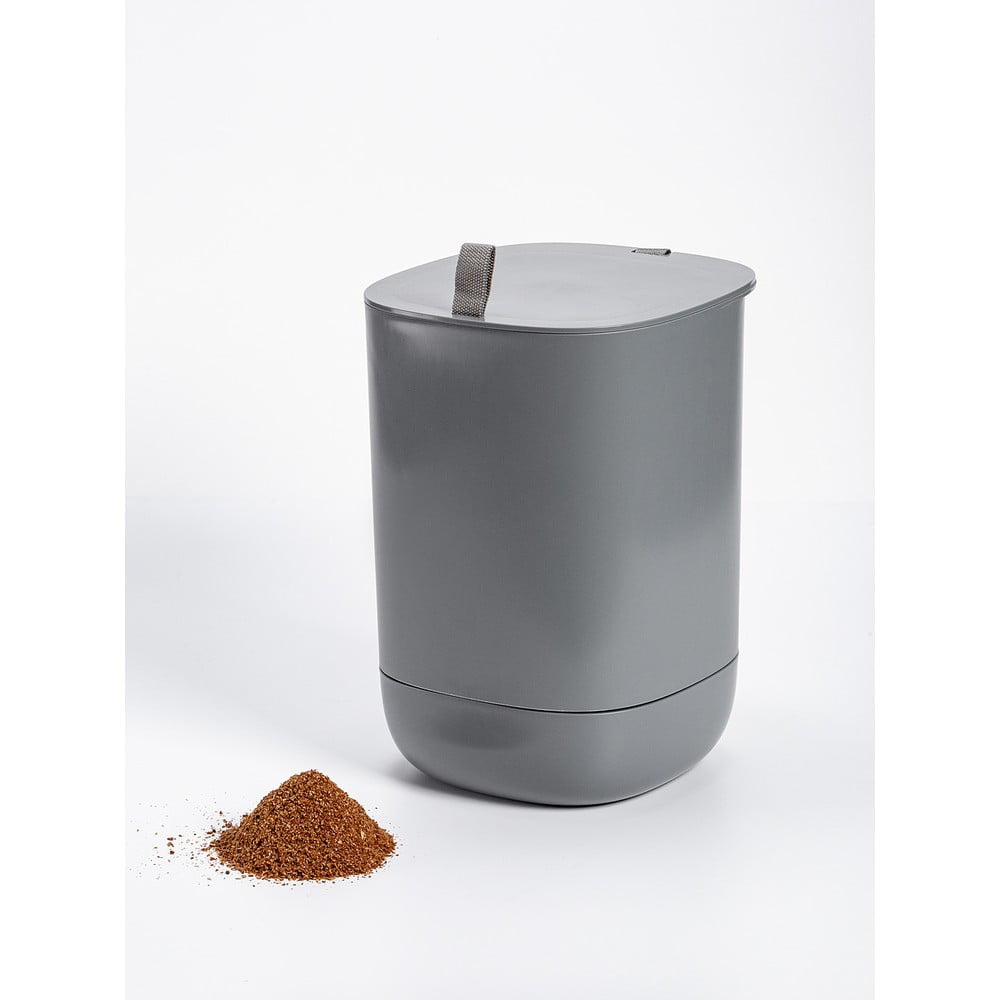 Recipient pentru compost / deșeuri organice plastia bokashi, gri