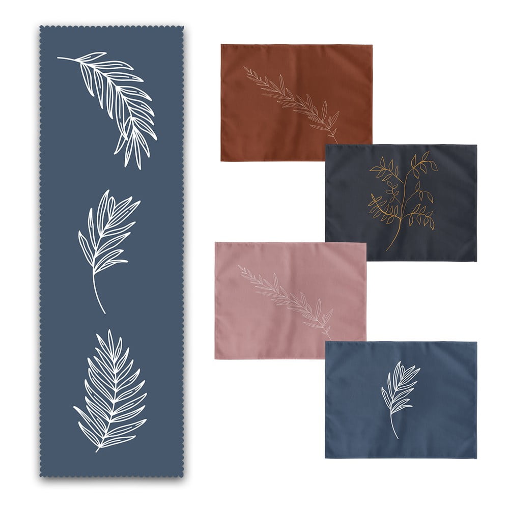 Poza Set 4 suporturi textile pentru farfurii si napron Minimalist Home World
