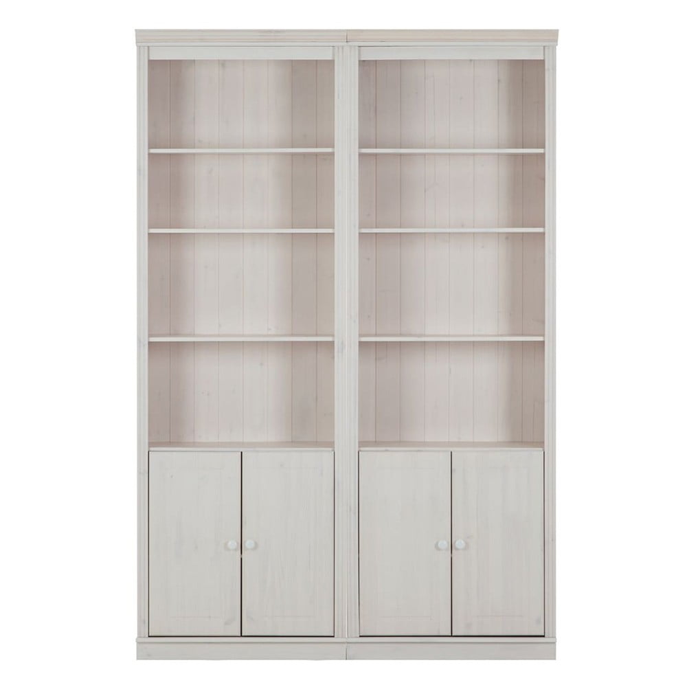 Bibliotecă albă din lemn de pin 148x223 cm Anita – Støraa